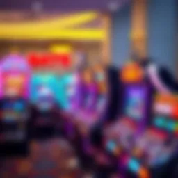 A vibrant depiction of various slot machine types