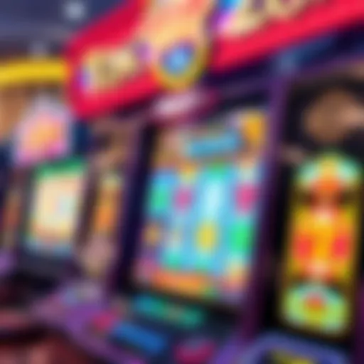 Vibrant online slot game interface with colorful graphics