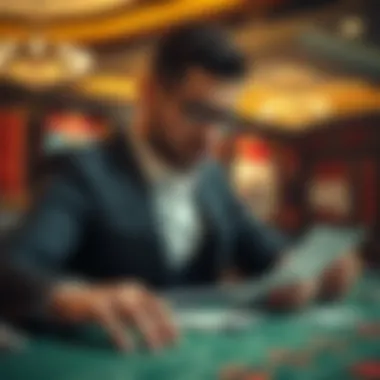 A thoughtful player analyzing game statistics