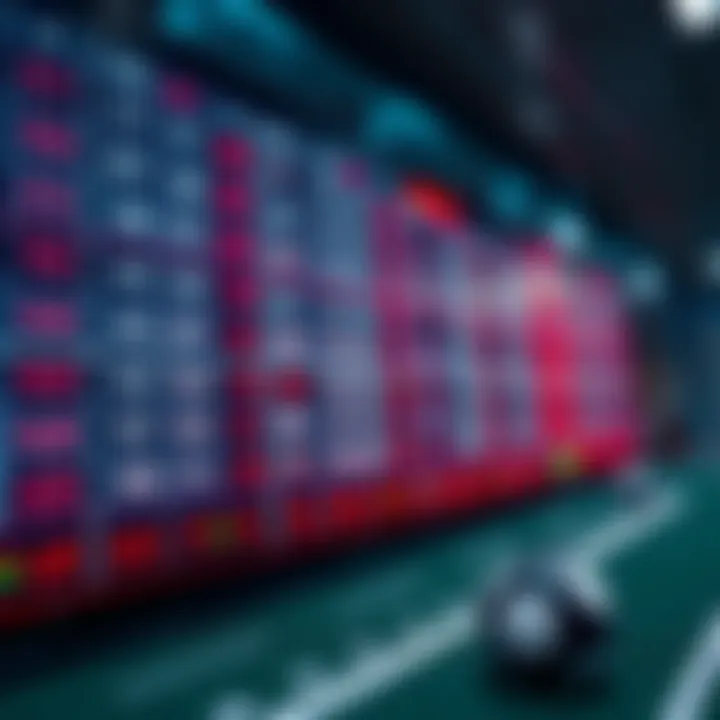 A strategic betting board with odds