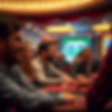 Engaged participants enjoying a casino event