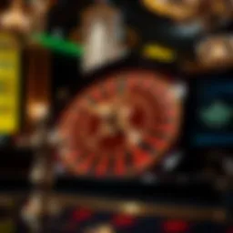 A classic roulette wheel in a casino setting