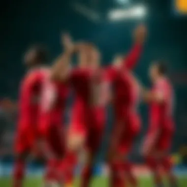 Chicago Fire players celebrating a goal during a match