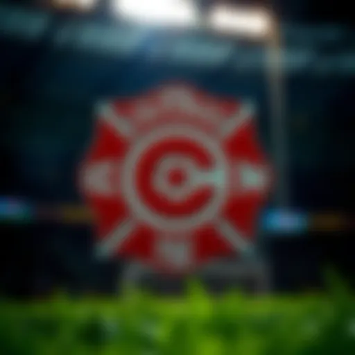 The iconic Chicago Fire soccer team logo