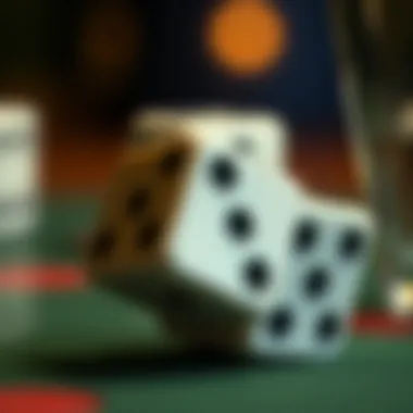 A close-up of a pair of dice, emphasizing their unique design and textures.