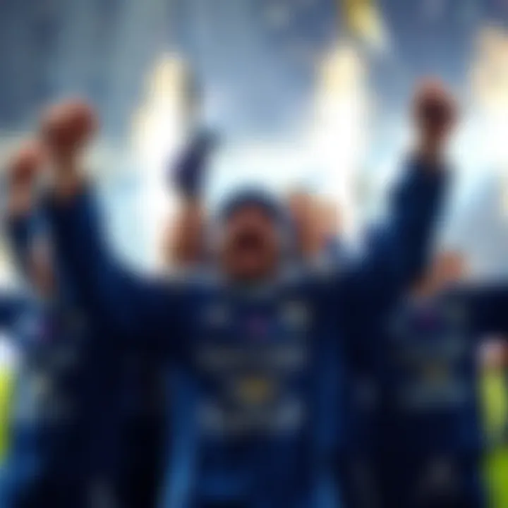 Celebration of a Dinamo Minsk victory