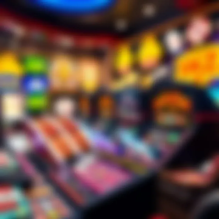 Diverse range of online casino games on display