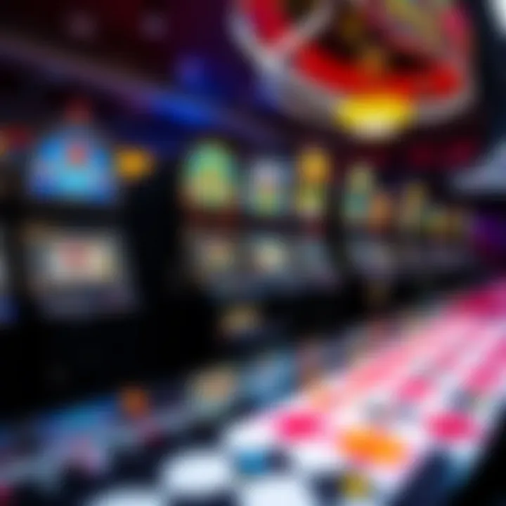 A visual display of various slot machine themes and designs