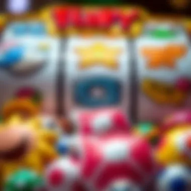 Close-up of unique symbols and themes in the game