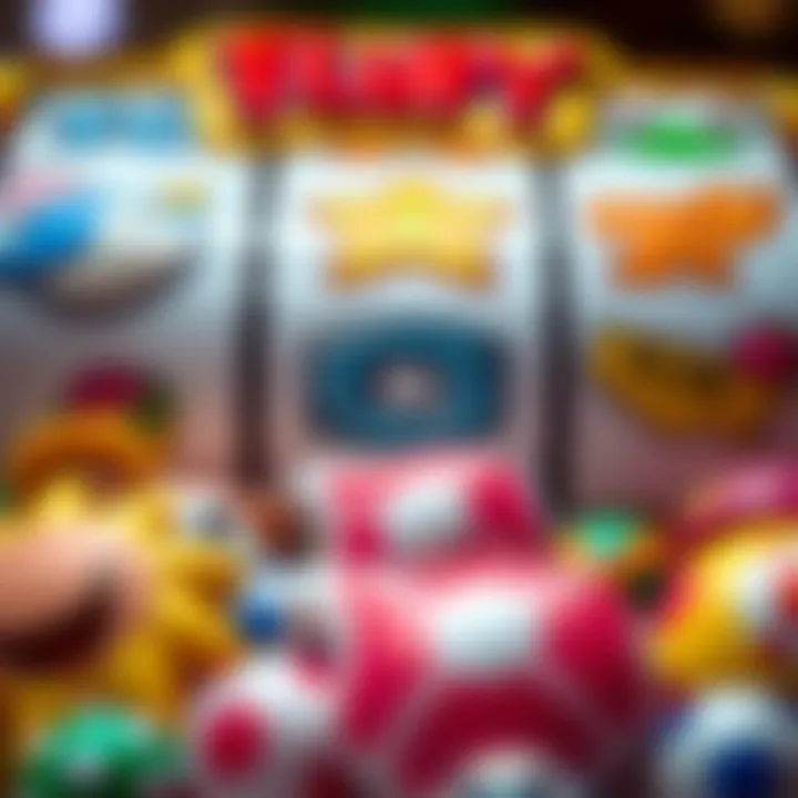 Close-up of unique symbols and themes in the game