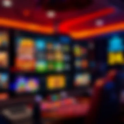 A vibrant online casino interface showcasing various games