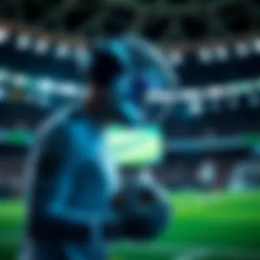 A futuristic representation of virtual football technology