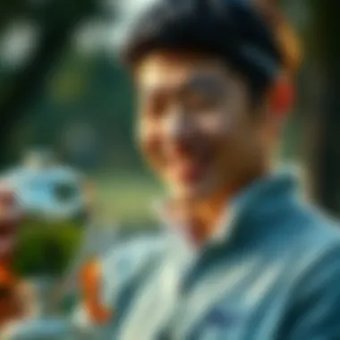 A close-up of Kim Si-woo holding a trophy, reflecting his achievements in professional golf.