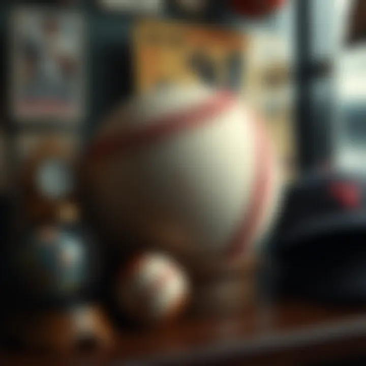 Historical memorabilia of Korean baseball tracing its origins.