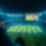 Live soccer match streaming on a digital device