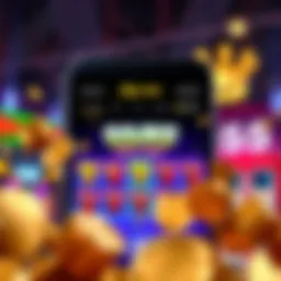 Illustration of a mobile slot game interface showcasing vibrant graphics and user-friendly features.