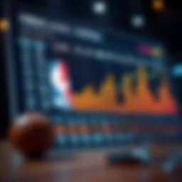 An analytical chart depicting NBA game statistics