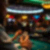 A player focused on online blackjack with cards in view