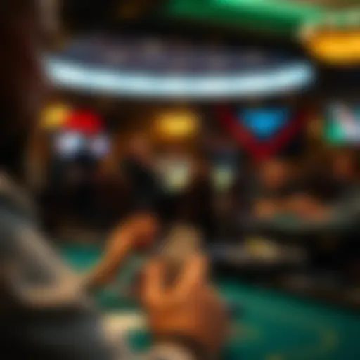 A player focused on online blackjack with cards in view