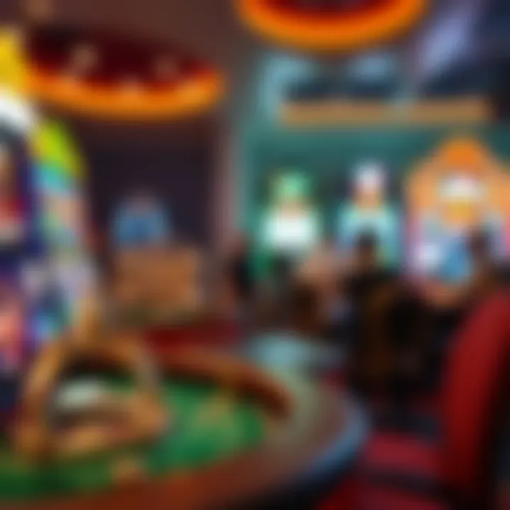 Illustration of diverse gaming options available in online casinos