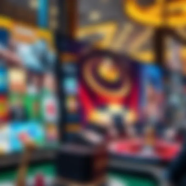 A dynamic online casino interface showcasing various games