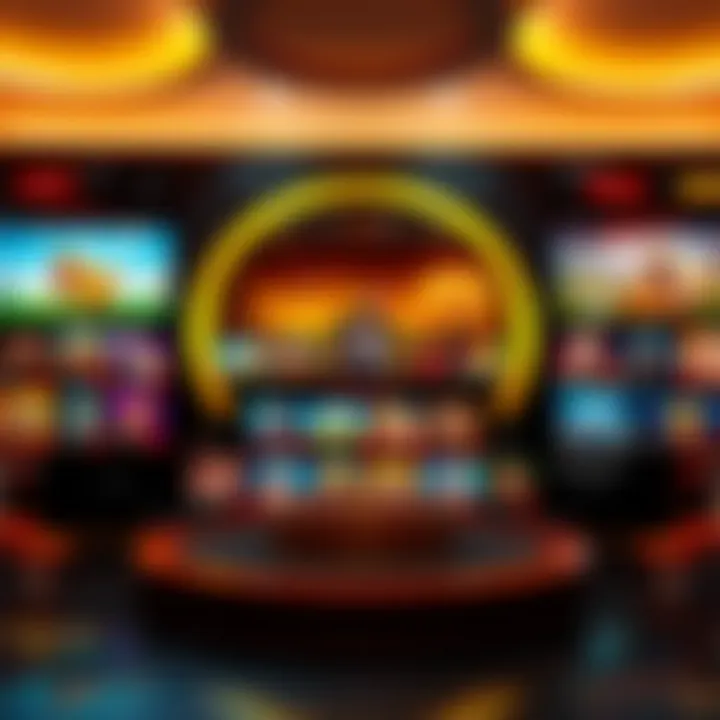 A detailed view of a luxurious online casino interface showcasing diverse game options.