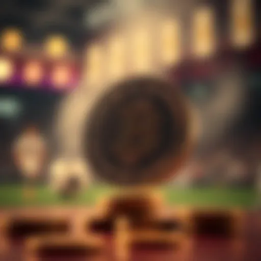 A digital representation of a virtual coin toss