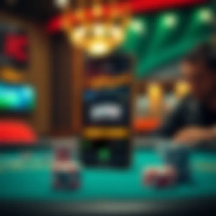 User interface of a popular poker app