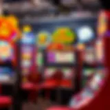 Colorful display of various online slot machines