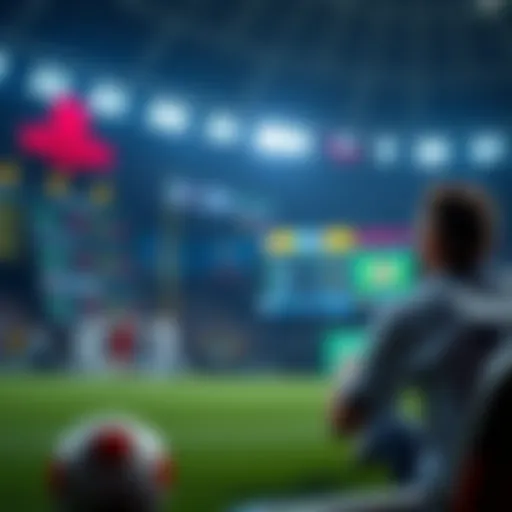 Conceptual representation of online sports betting.