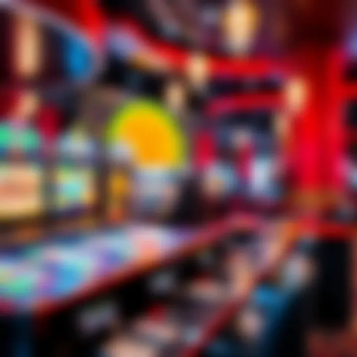 Diverse casino games showcased in a vibrant atmosphere