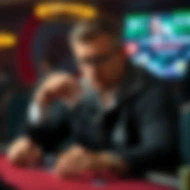 A thoughtful player making a strategic decision