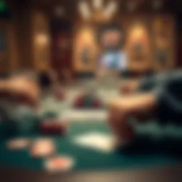 A well-arranged poker table with chips and cards