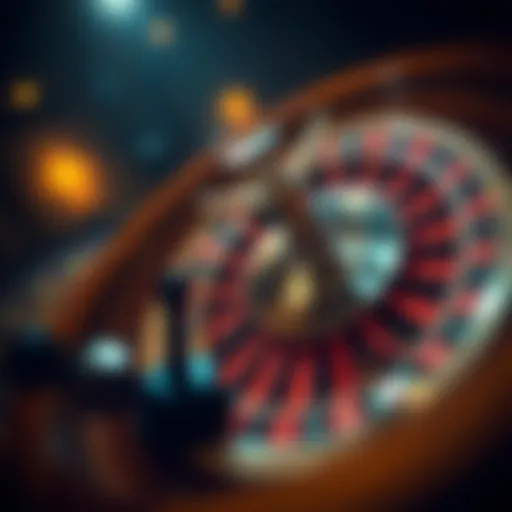 A captivating roulette wheel in motion