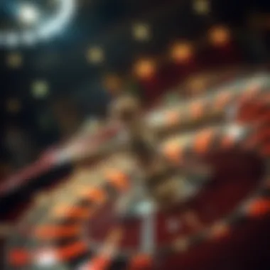 Exciting roulette wheel in motion