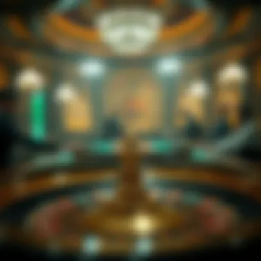 An elegant roulette table with players placing bets