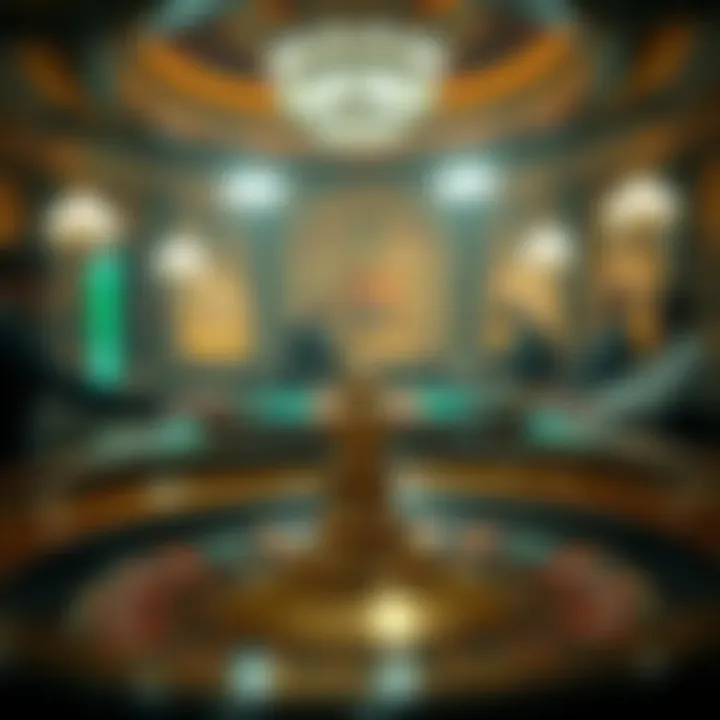 An elegant roulette table with players placing bets