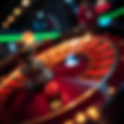 An elegant roulette wheel in motion