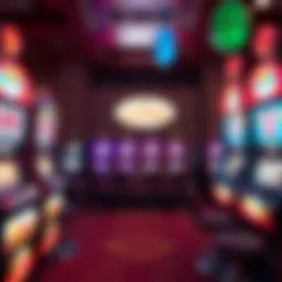 An artistic representation of the evolution of slot casinos through the years