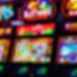 A visually captivating slot machine display showcasing vibrant graphics and themes