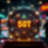 An intricate design representing online slot game mechanics