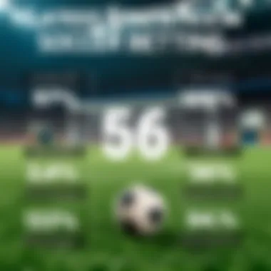 Infographic showcasing statistics related to soccer betting