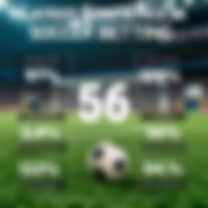 Infographic showcasing statistics related to soccer betting