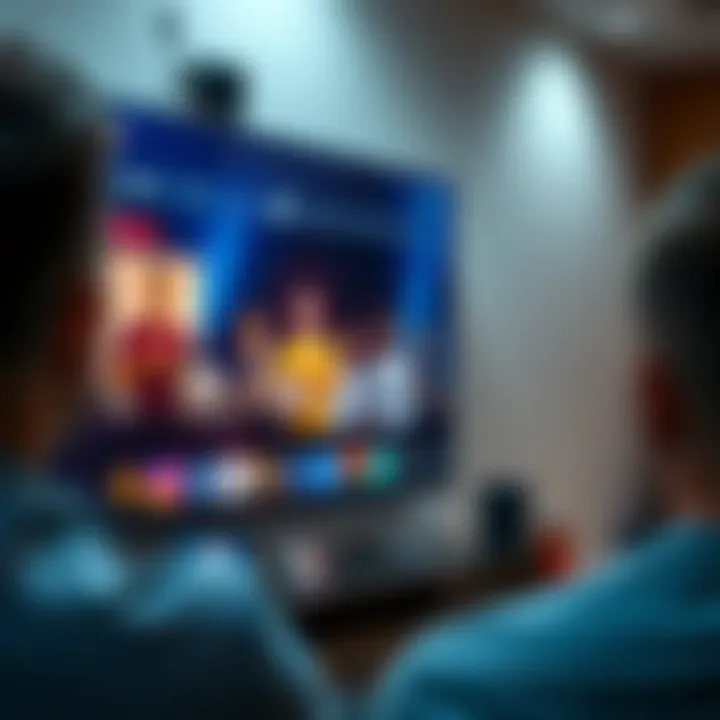 User interface of a popular streaming platform