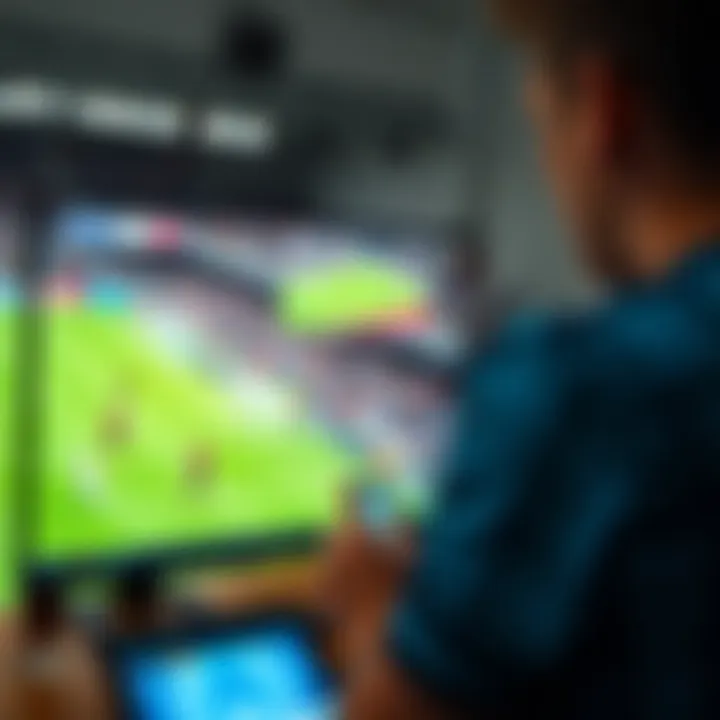 A modern streaming service interface displaying live sports events