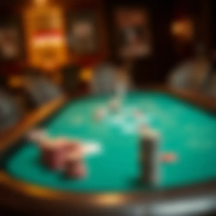 Texas Hold'em poker table setup