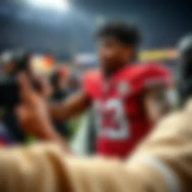 Tyreek Hill engaging with fans off the field