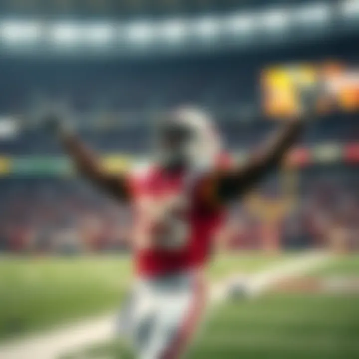 Tyreek Hill celebrating a touchdown