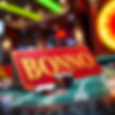 Close-up of enticing casino bonus offers