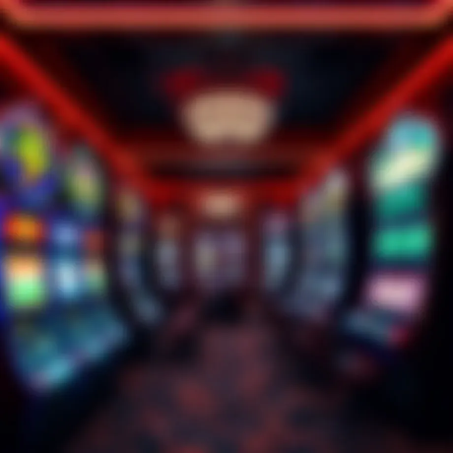 Luxurious casino interior featuring slot machines